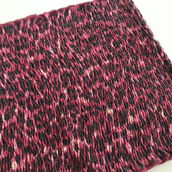 Zenana Smocked Top & Smocked waist Jogger Pants Set,S,M,XL, Cranberry Leopard - Picture 3 of 3